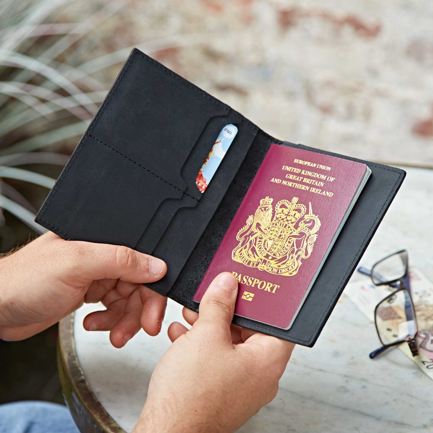 Buffalo Leather Passport Holder - Handmade