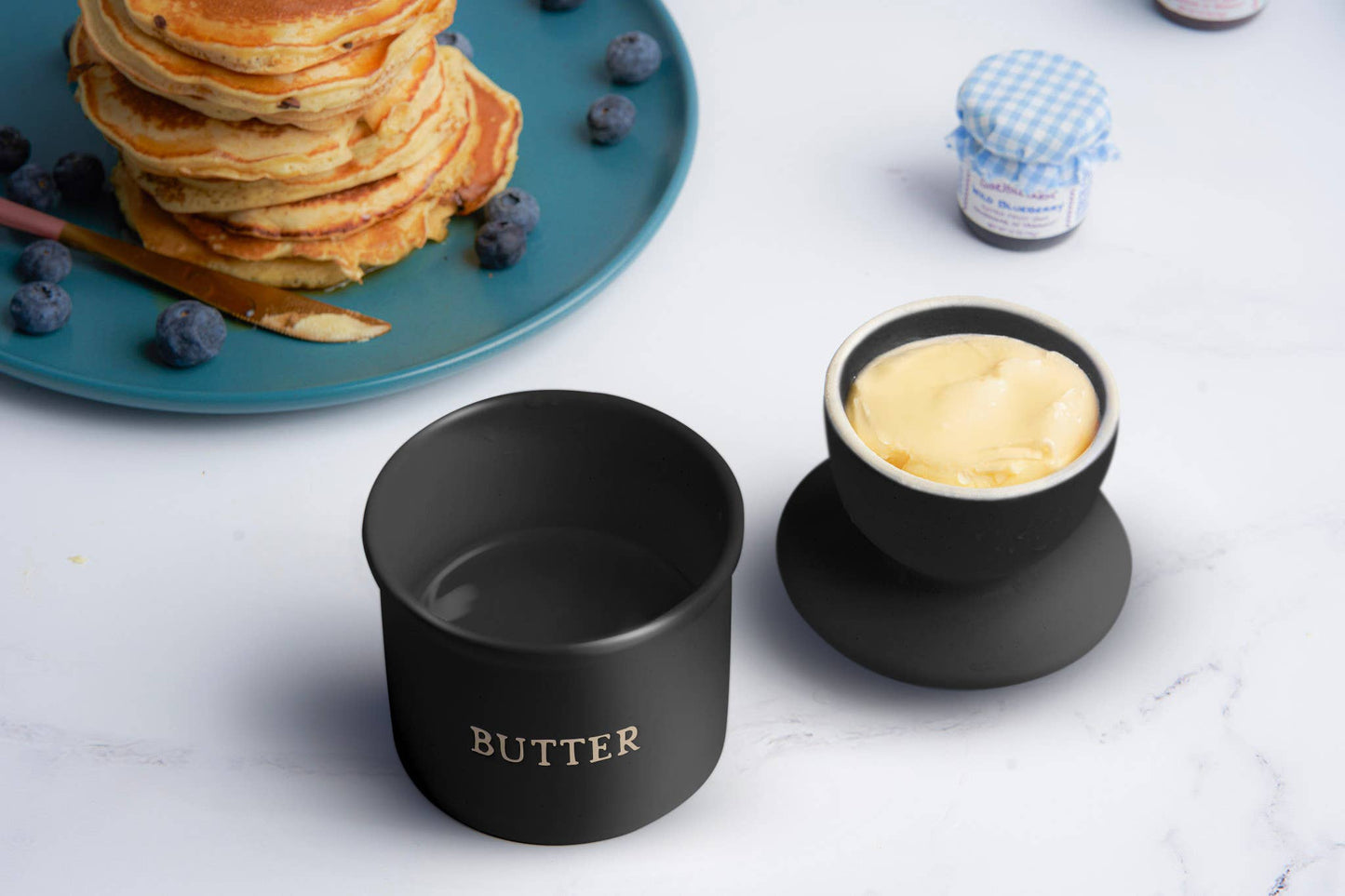 French Butter Keeper Dish, Ceramic