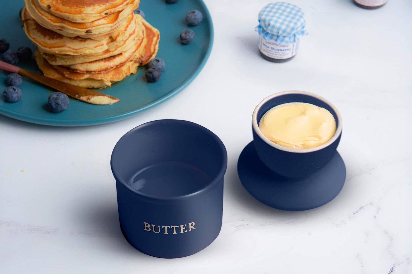 French Butter Keeper Dish, Ceramic