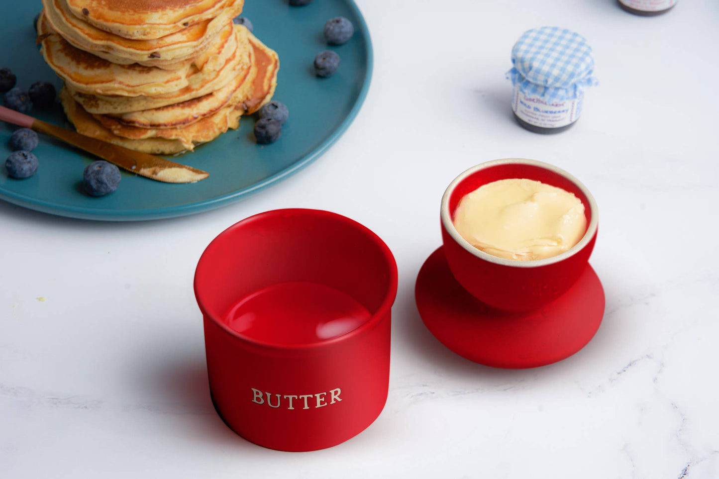 French Butter Keeper Dish, Ceramic