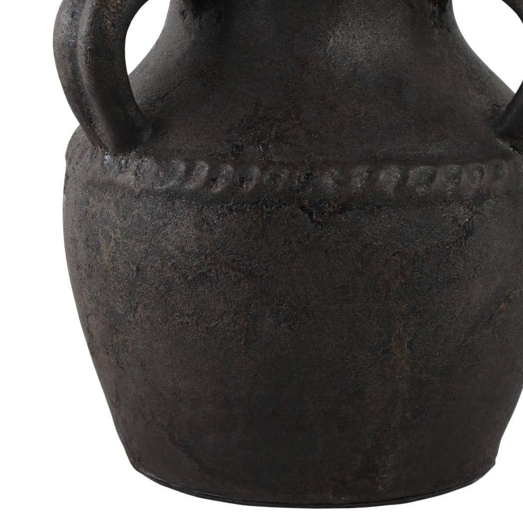 Ceramic Rustic Textured Triple Handle Vase