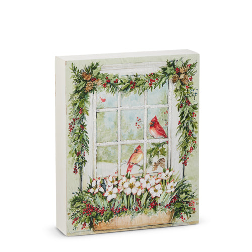 Watercolor Holiday Cardinal Block