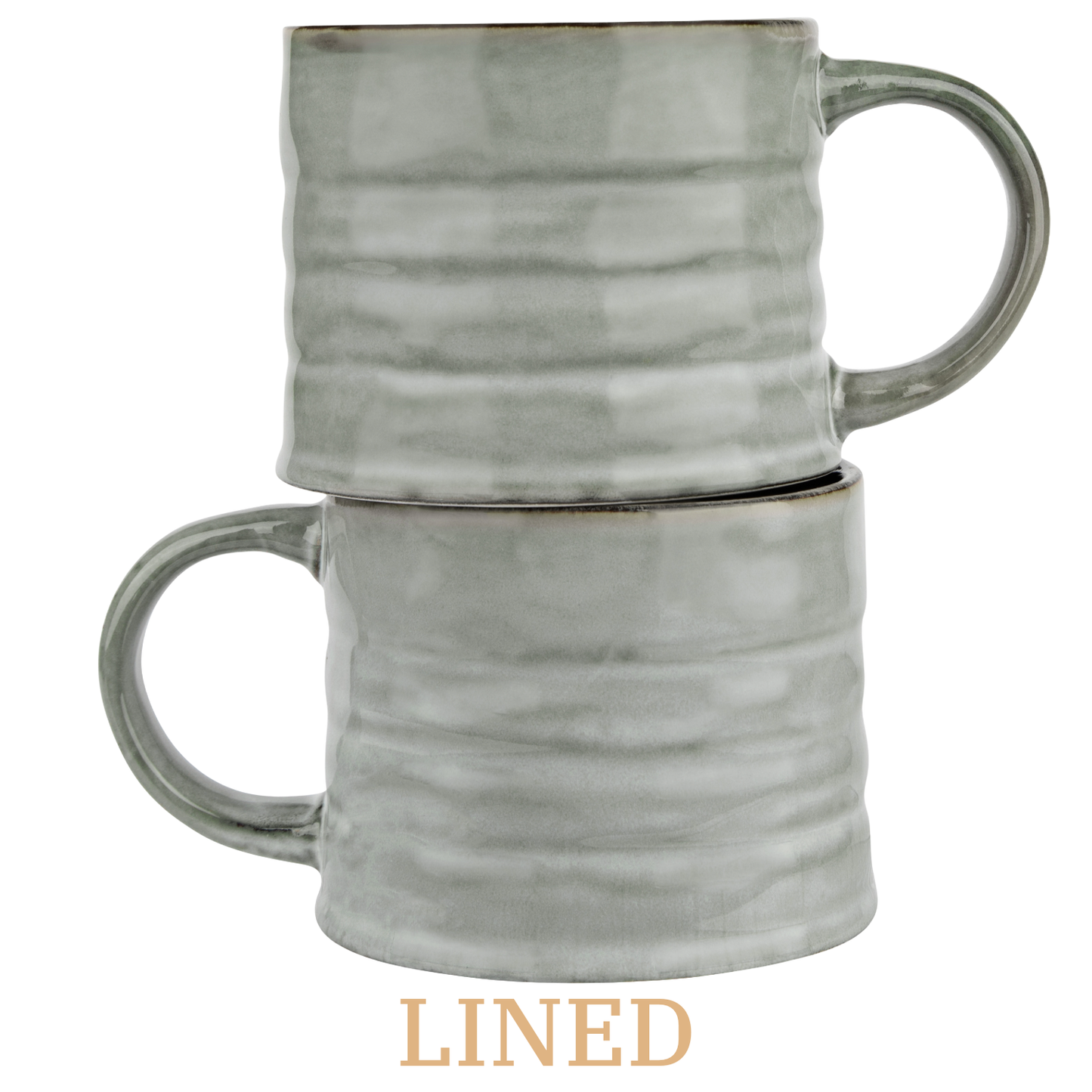 Java Coffee Mugs, Stoneware, 15 oz