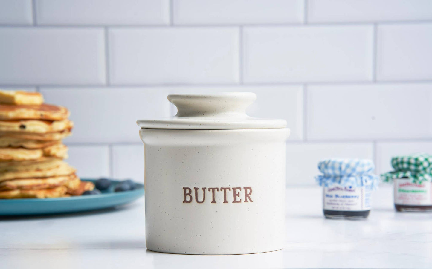 French Butter Keeper Dish, Ceramic