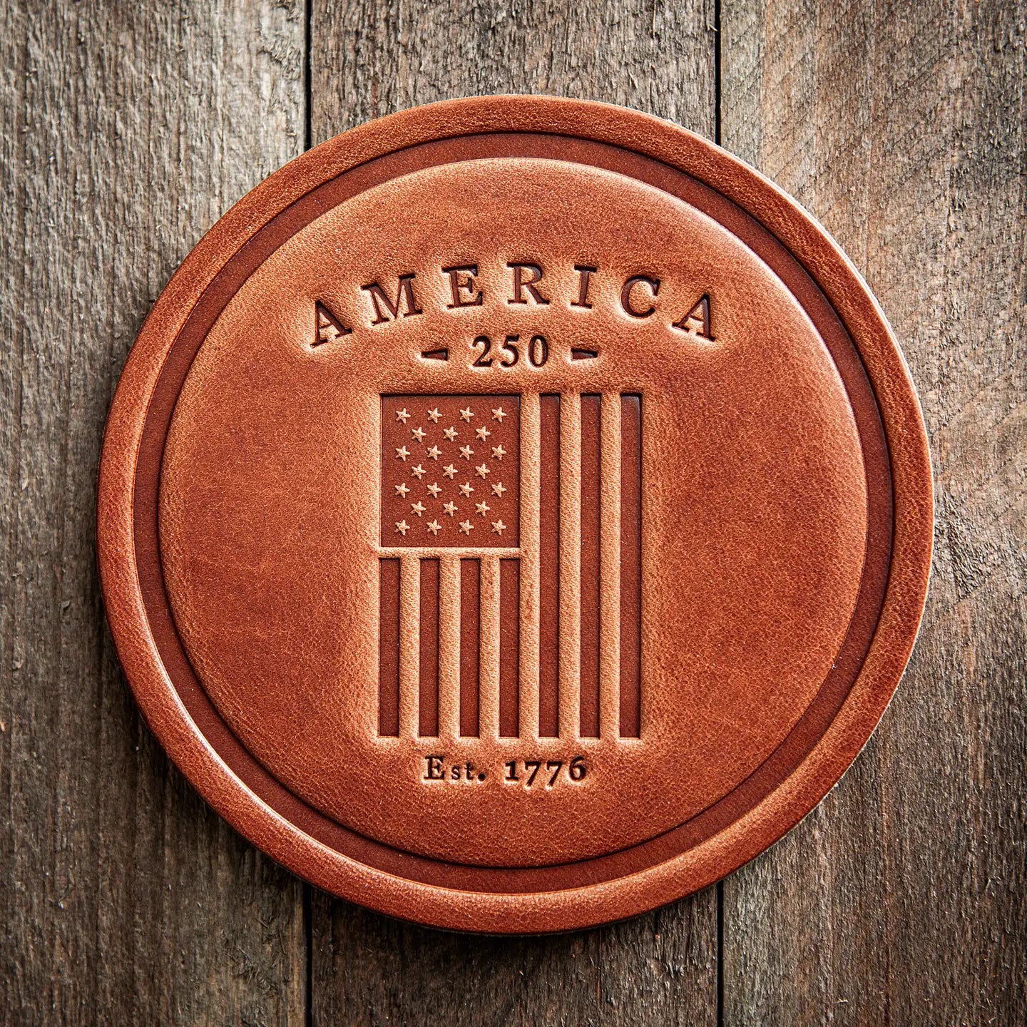 Hand Pressed Leather Coasters