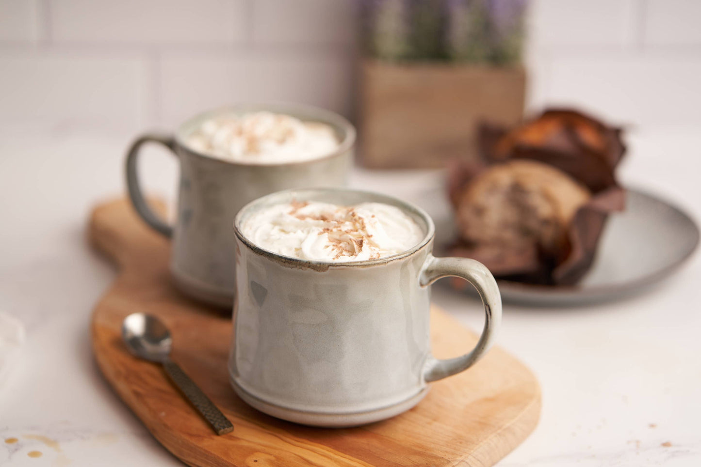 Java Coffee Mugs, Stoneware, 15 oz