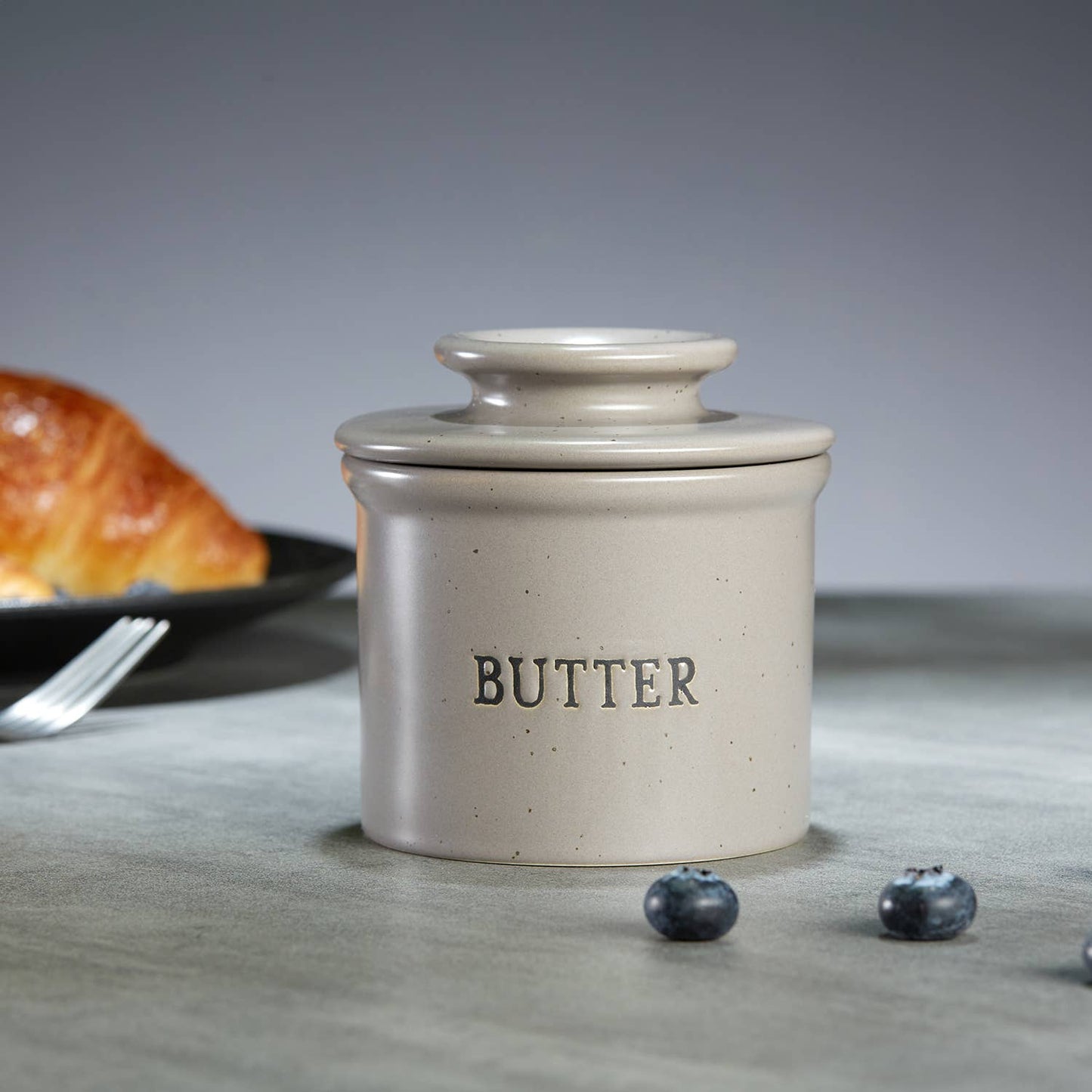 French Butter Keeper Dish, Ceramic