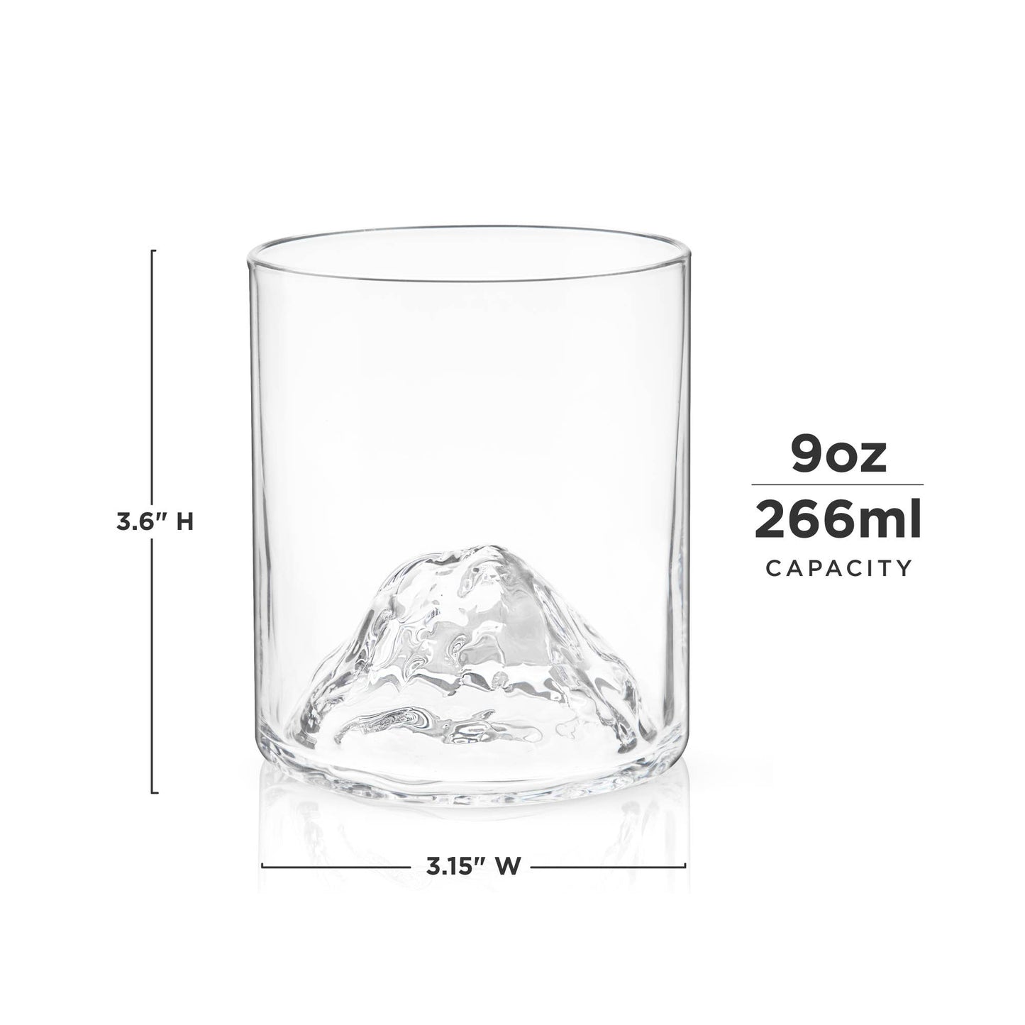 Mountain Themed Crystal Tumblers | Set of 2