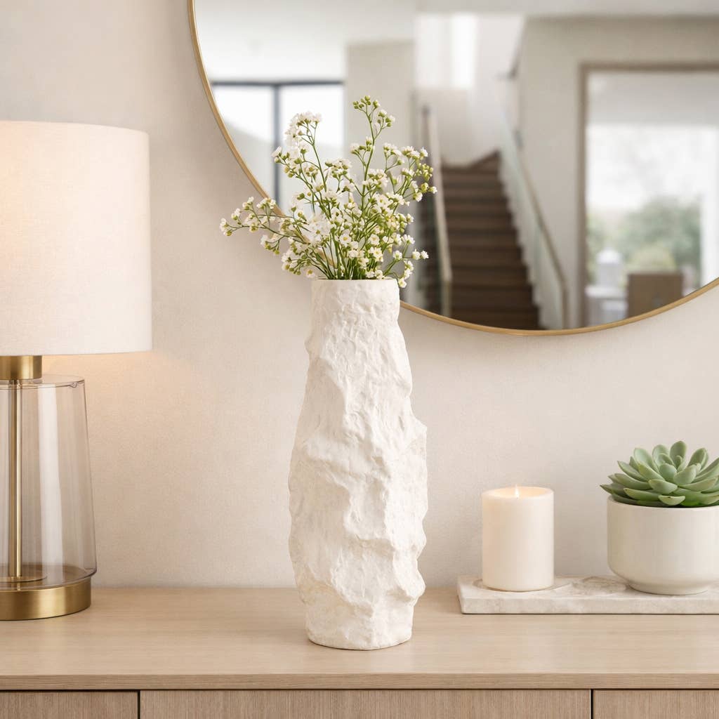 Ceramic Abstract Jagged Textured Vase