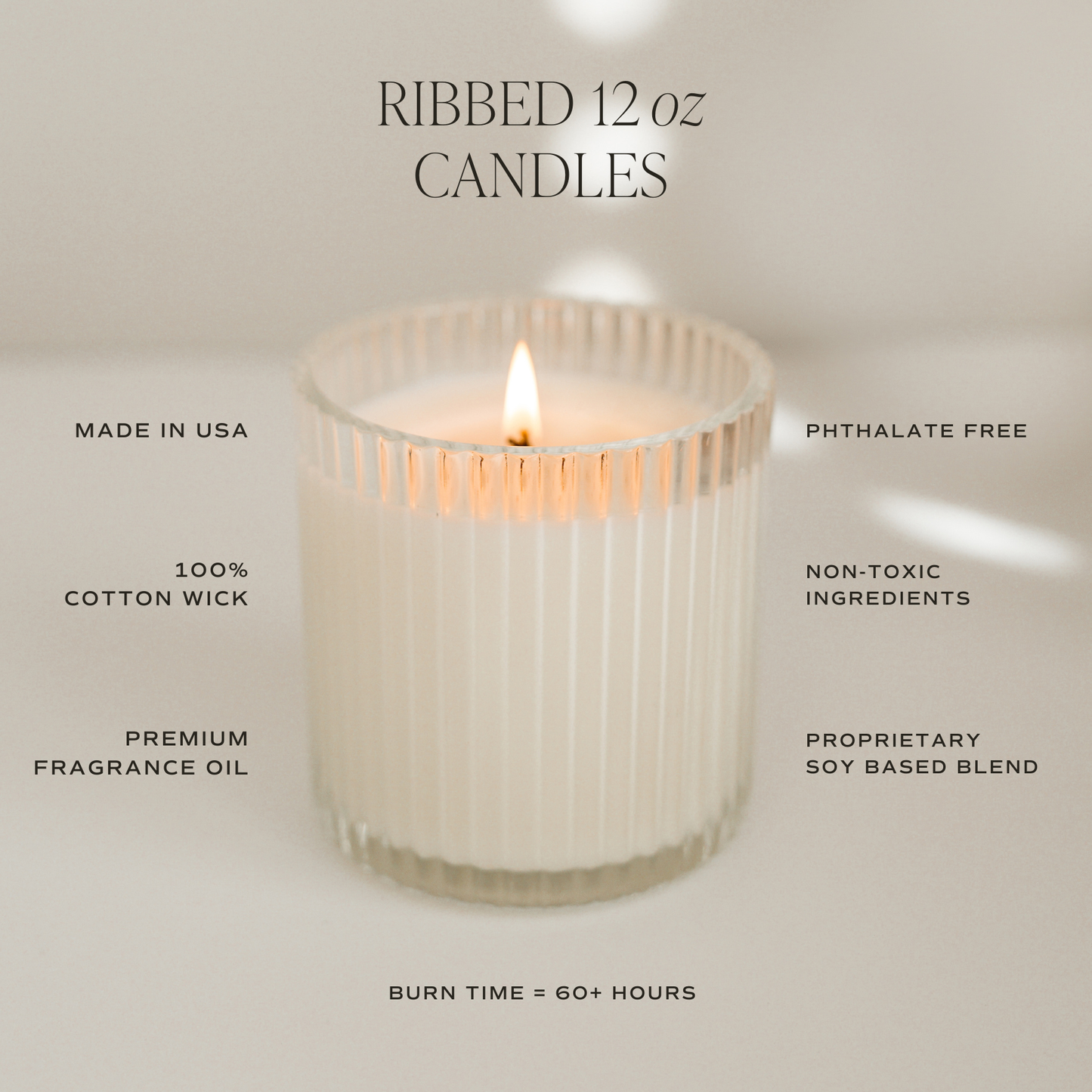 Fluted Ribbed Jar Candle