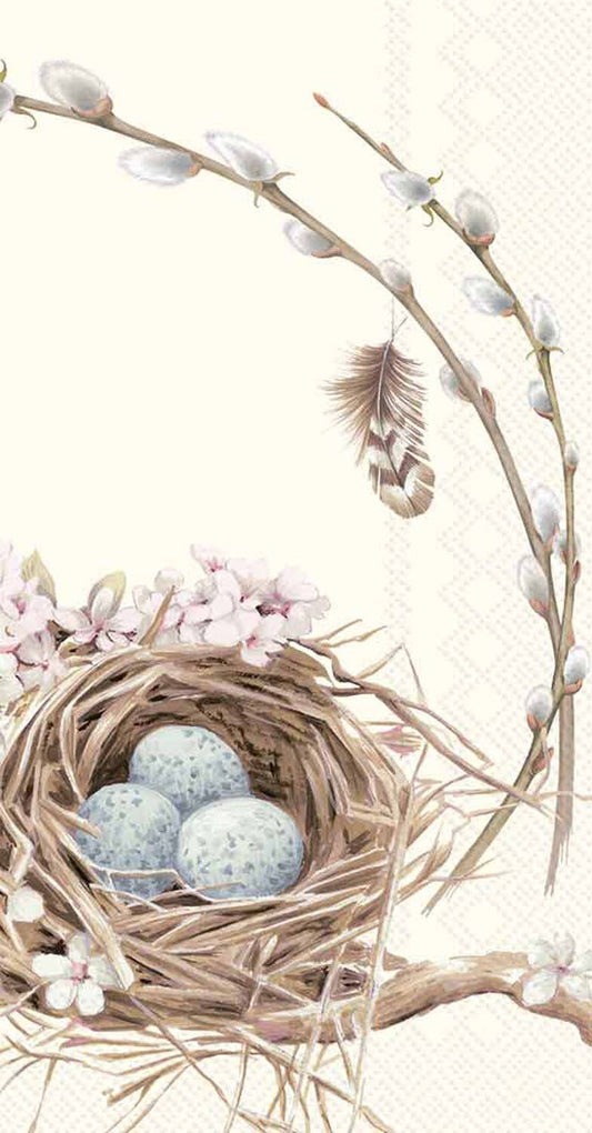 Paper Guest Towels 16 count Birds Nest With Eggs