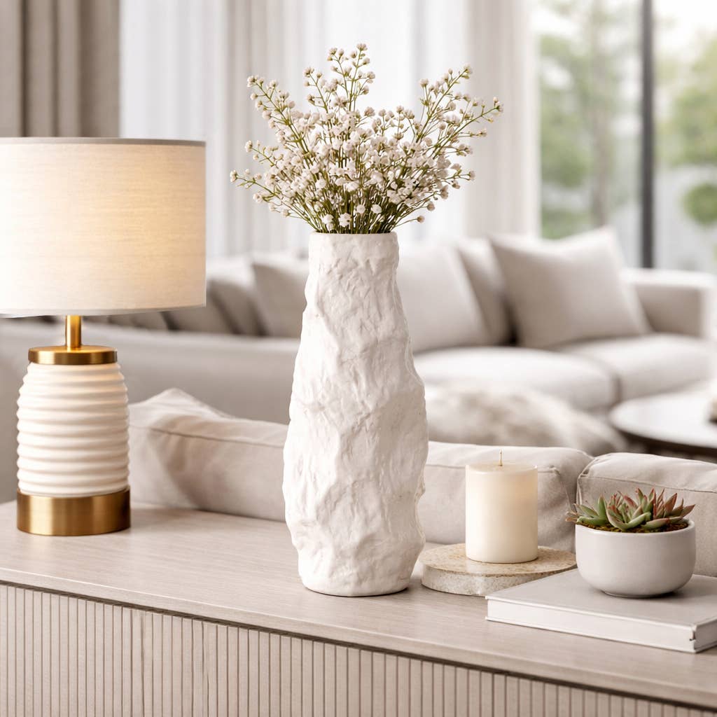 Ceramic Abstract Jagged Textured Vase