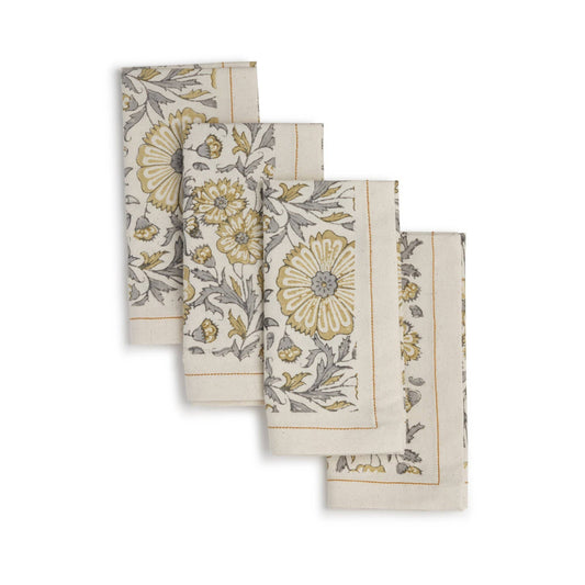 ZINNIA Napkin Hand Block Printed Cotton