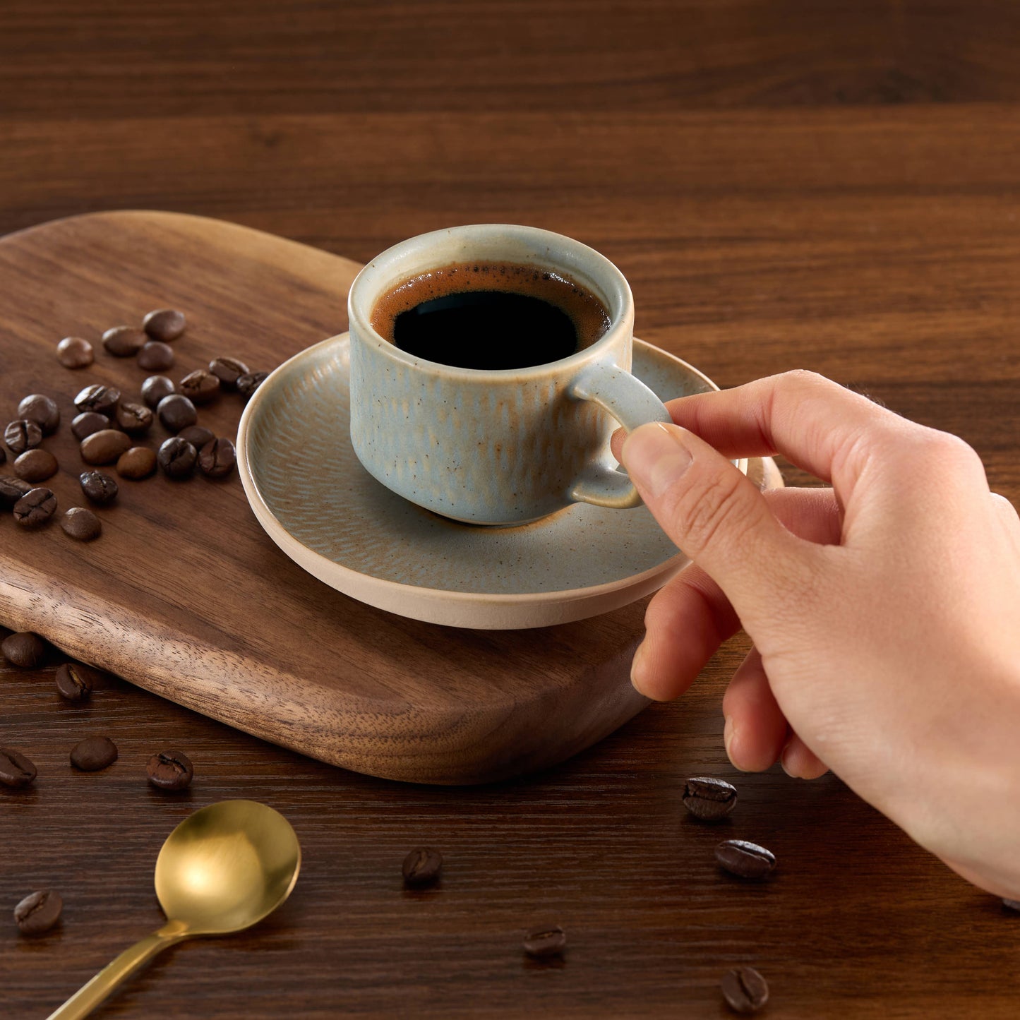 Espresso Mug and Saucer Set of 4