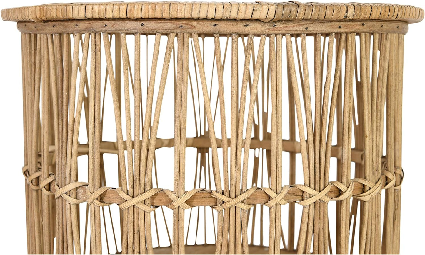 Woven Bamboo Footed Basket