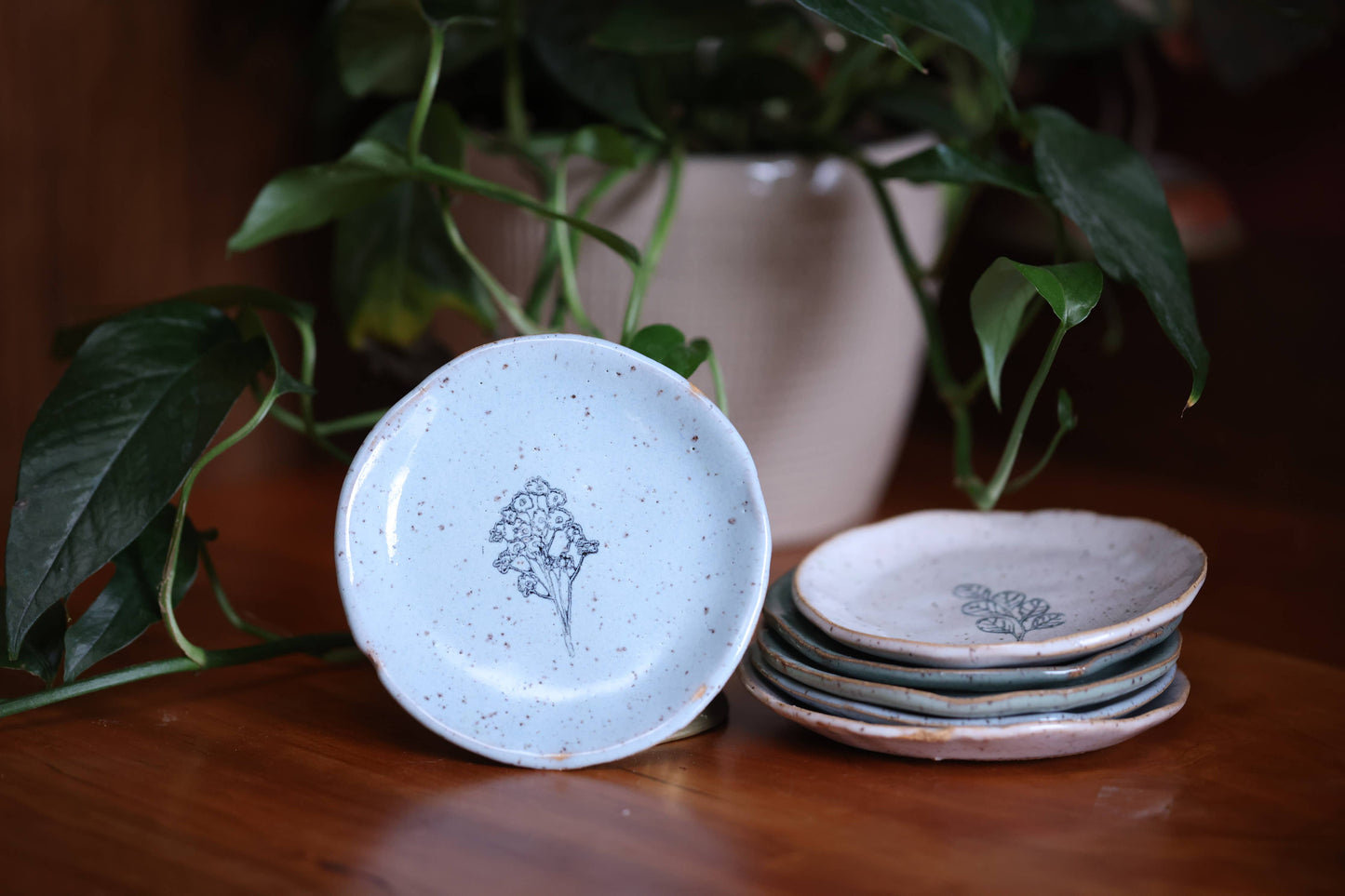 Mini Plate - Heart w/ Double Lines