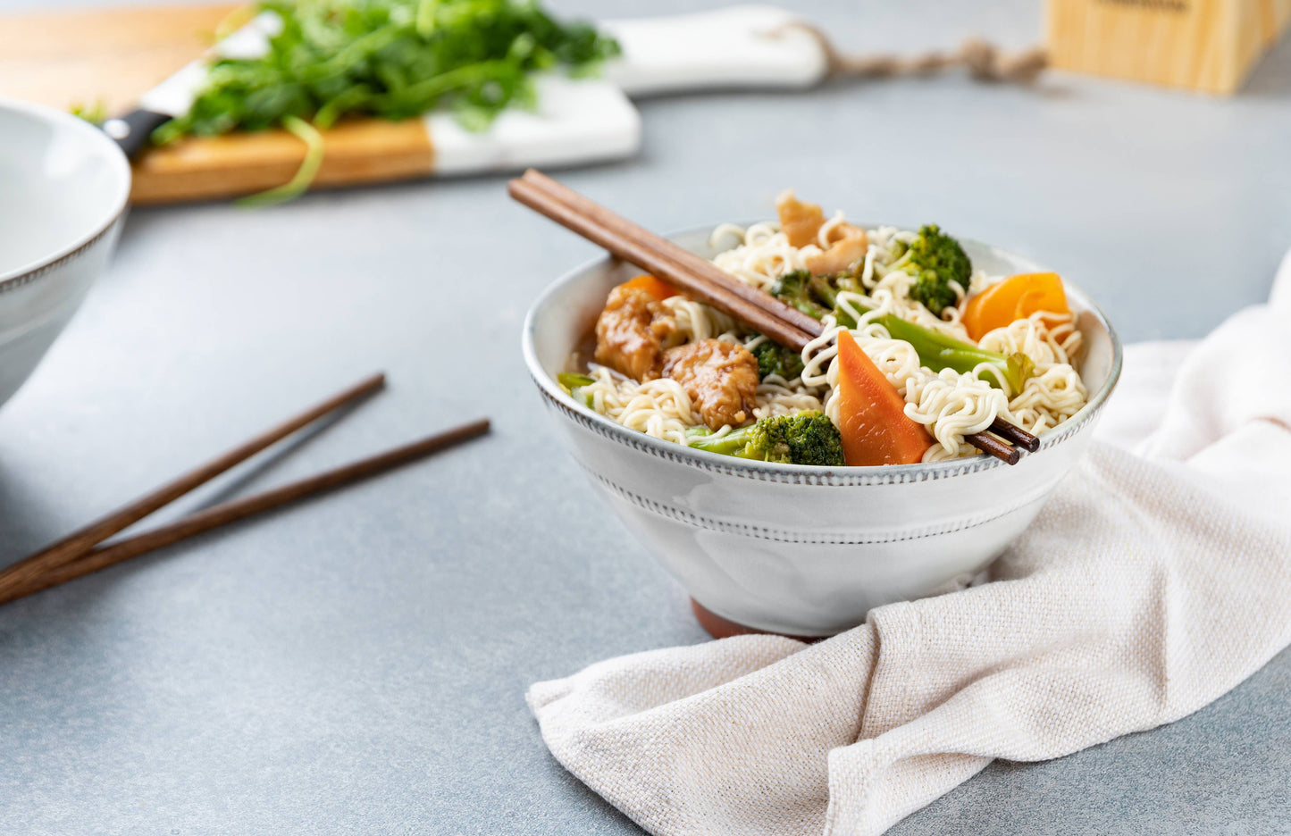 Terracotta Ramen Bowl with Chopsticks, 36 oz