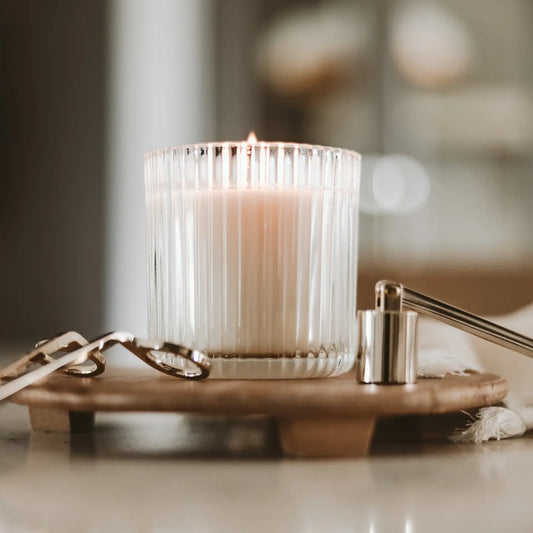 Fluted Ribbed Jar Candle