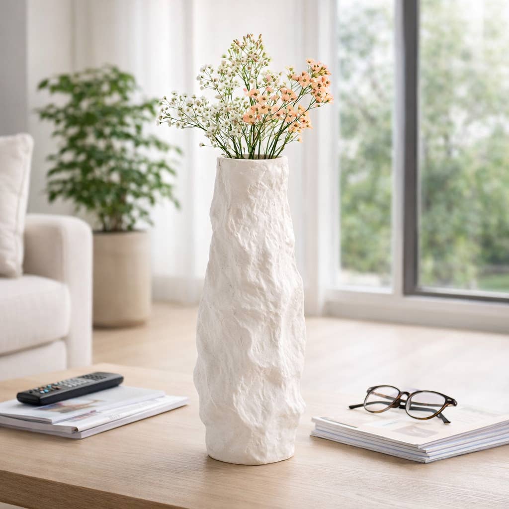 Ceramic Abstract Jagged Textured Vase
