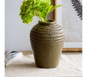 BROWN TOP PATTERN VASE
