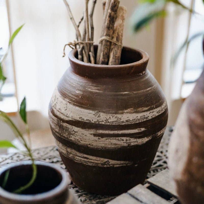 Restoration Brown Clay Pot