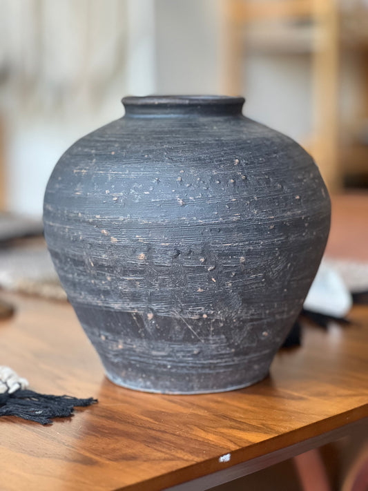Black Wabi-Sabi Vase