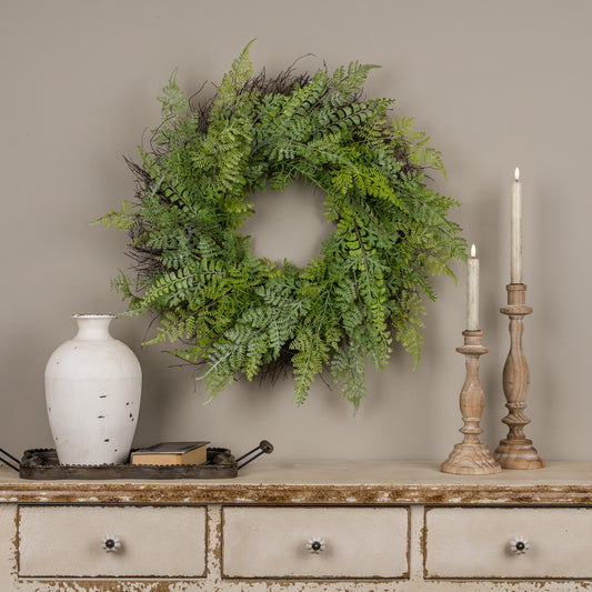 Soft Touch Mixed Fern Wreath
