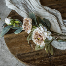 CREAM & BROWN PEONY STEM