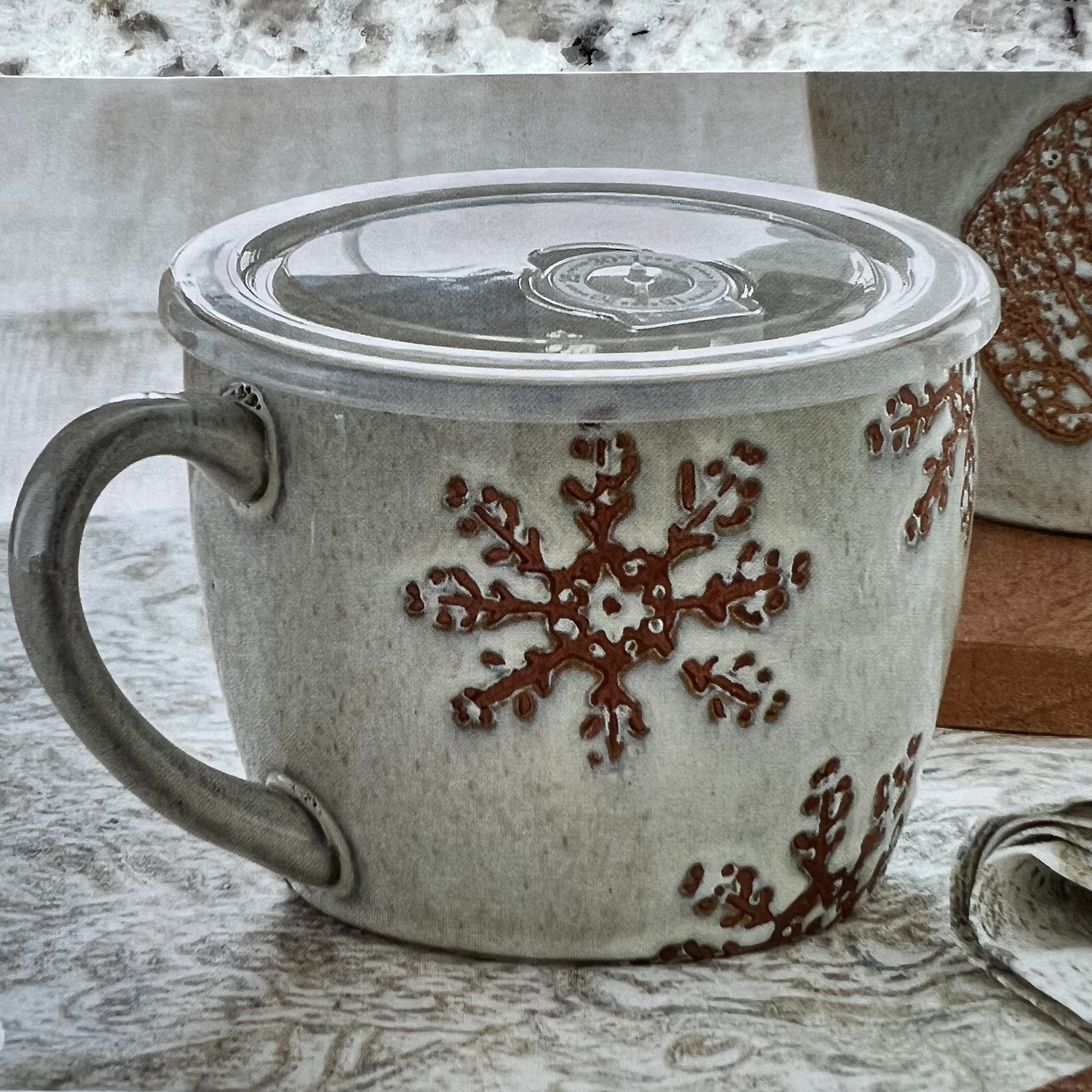 Winter Snowflake Soup Mug