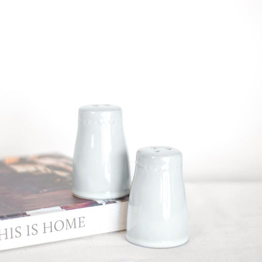 Stoneware Salt + Pepper Set