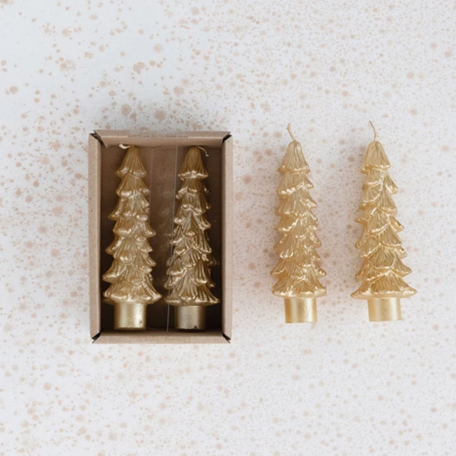 Tree Shaped Taper Candle S/2 |