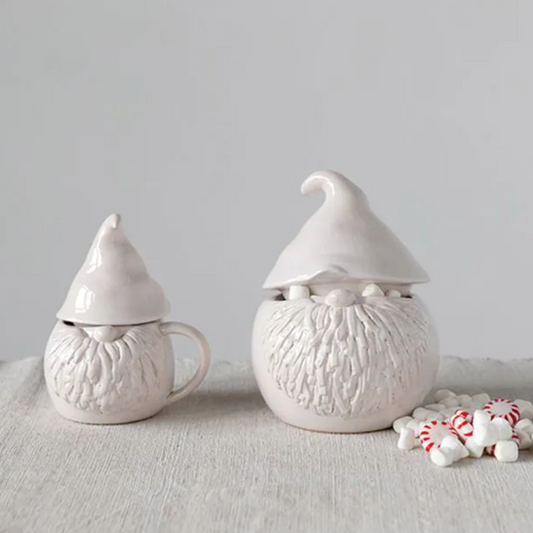 Stoneware Gnome Covered Mug