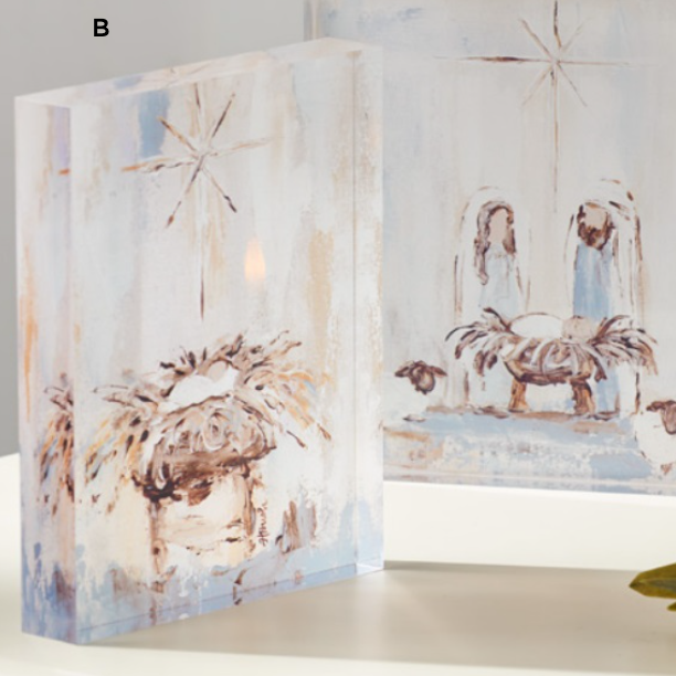 Baby Jesus in Manger Acrylic Block