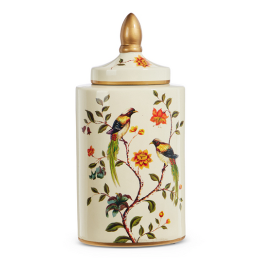 Bird and Floral Ginger Jar