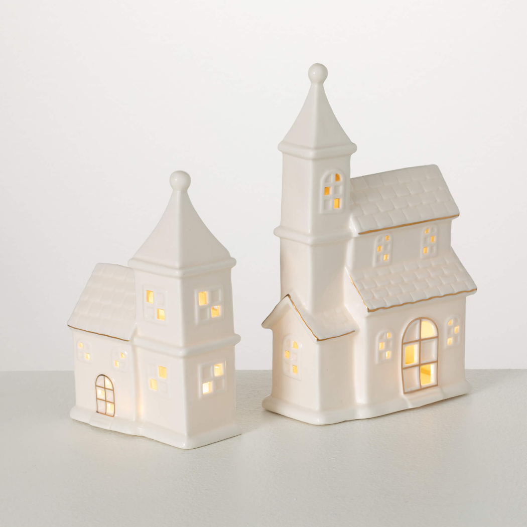 Lighted Porcelain Church