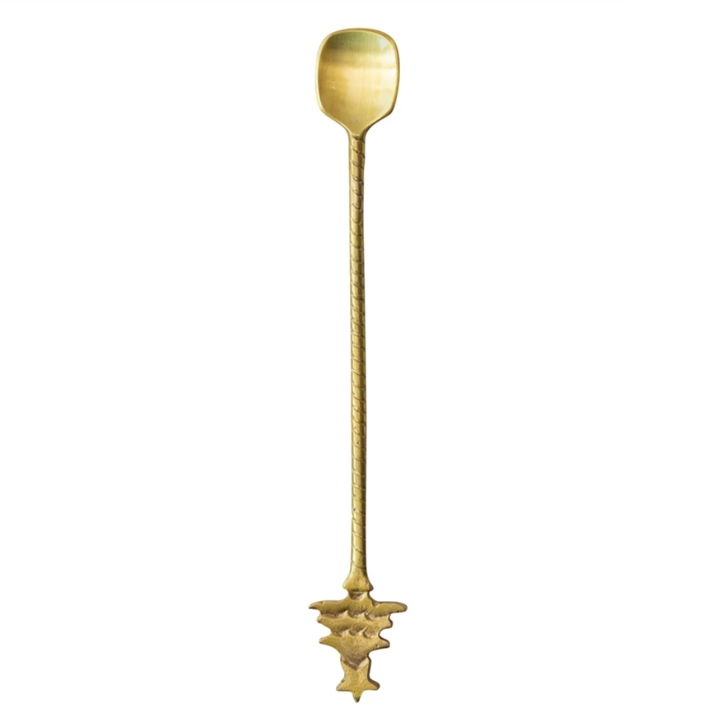 Brass Tree Cocktail Spoon