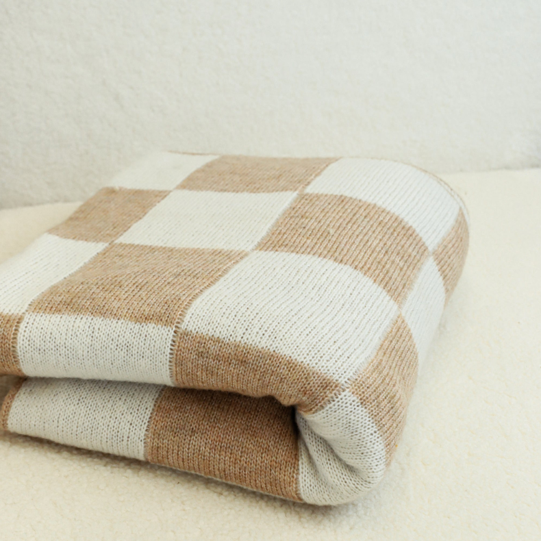 Beige + Cream Throw Blanket