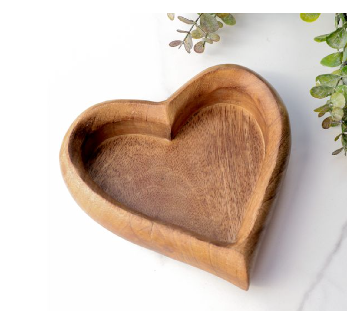 Wooden Heart Tray