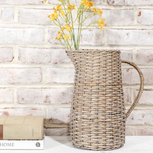 Wicker Pitcher Vase