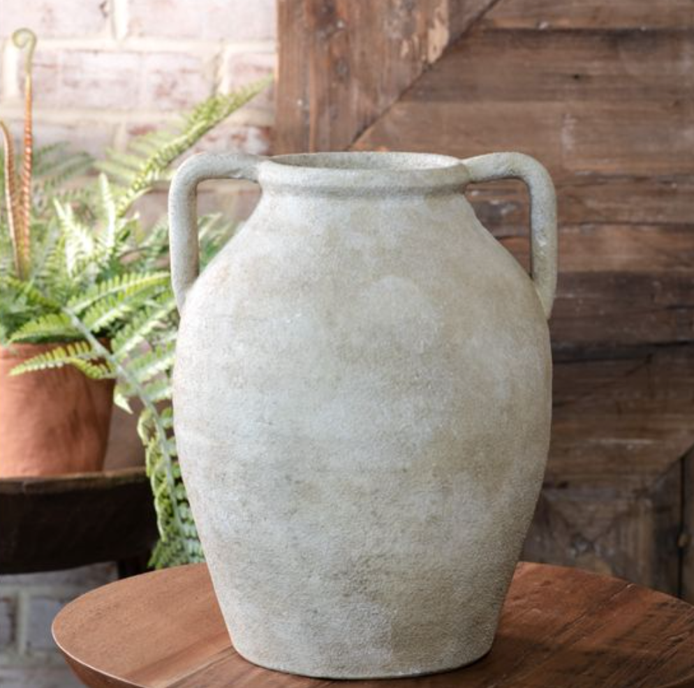 Natural 2 Handle Jug Vase