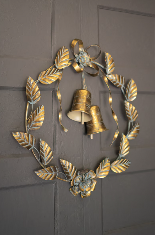 Antique Brass Christmas Wreath