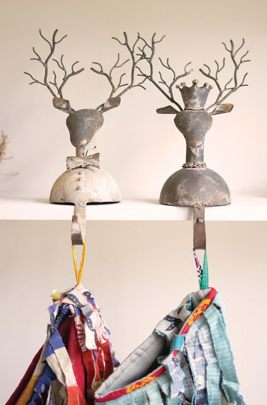 Metal Deer Stocking Holders