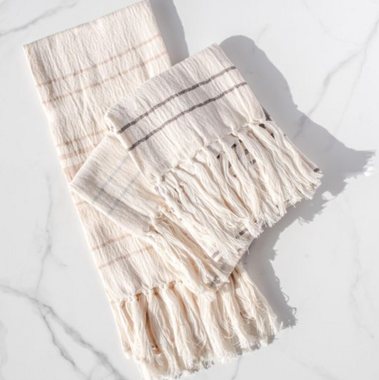 STRIPE FRINGE TOWELS