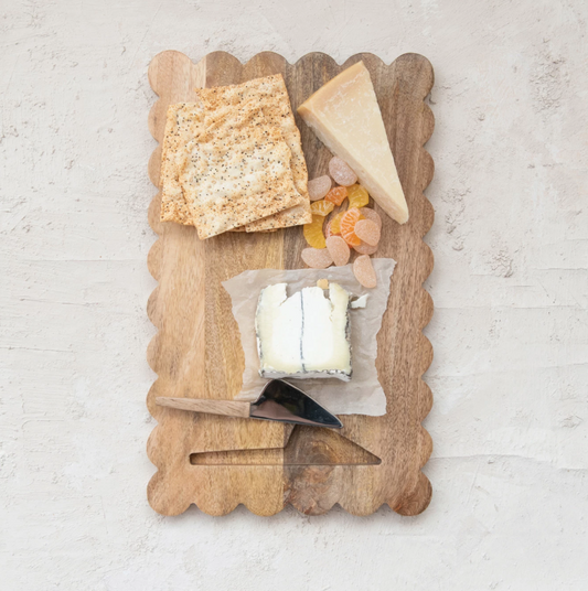 Scalloped Serving Board w/ Knife