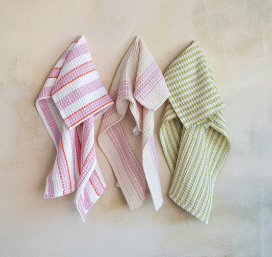 Stripe Waffle Weave Tea Towel