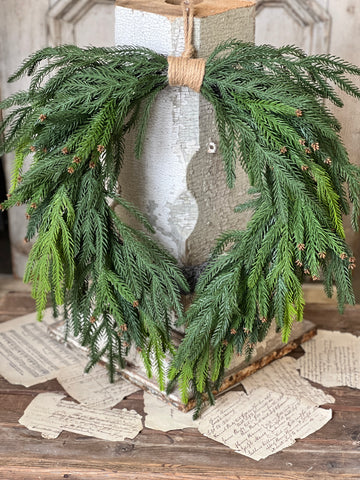Norfolk Cascade Hanging Wreath