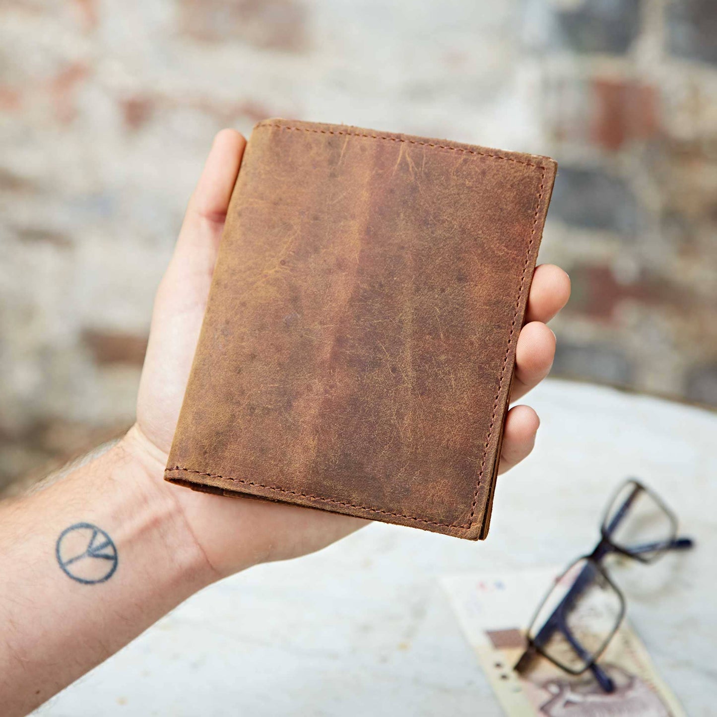 Buffalo Leather Passport Holder - Handmade