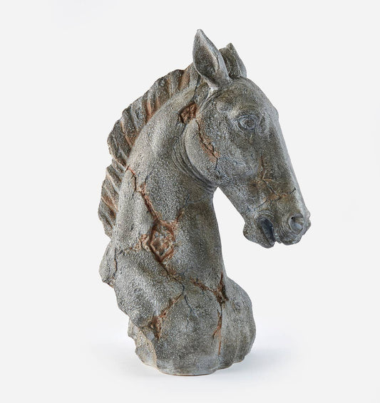 Horse Head Bust, Grey
