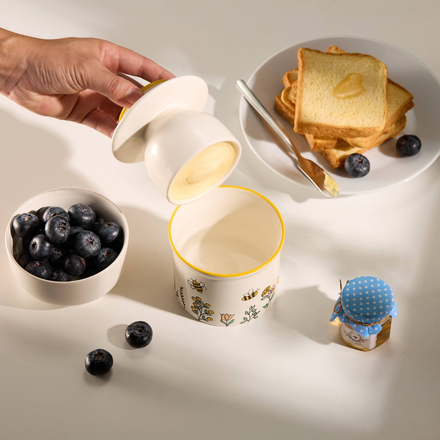 French Butter Keeper Dish, Ceramic