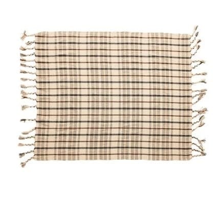 Woven Recycled Cotton Blend Plaid Throw | Textiles | Sunday Night Dinner |  | 